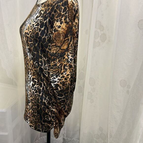 Long sleeve tunic, leopard print size large - Picture 3 of 9